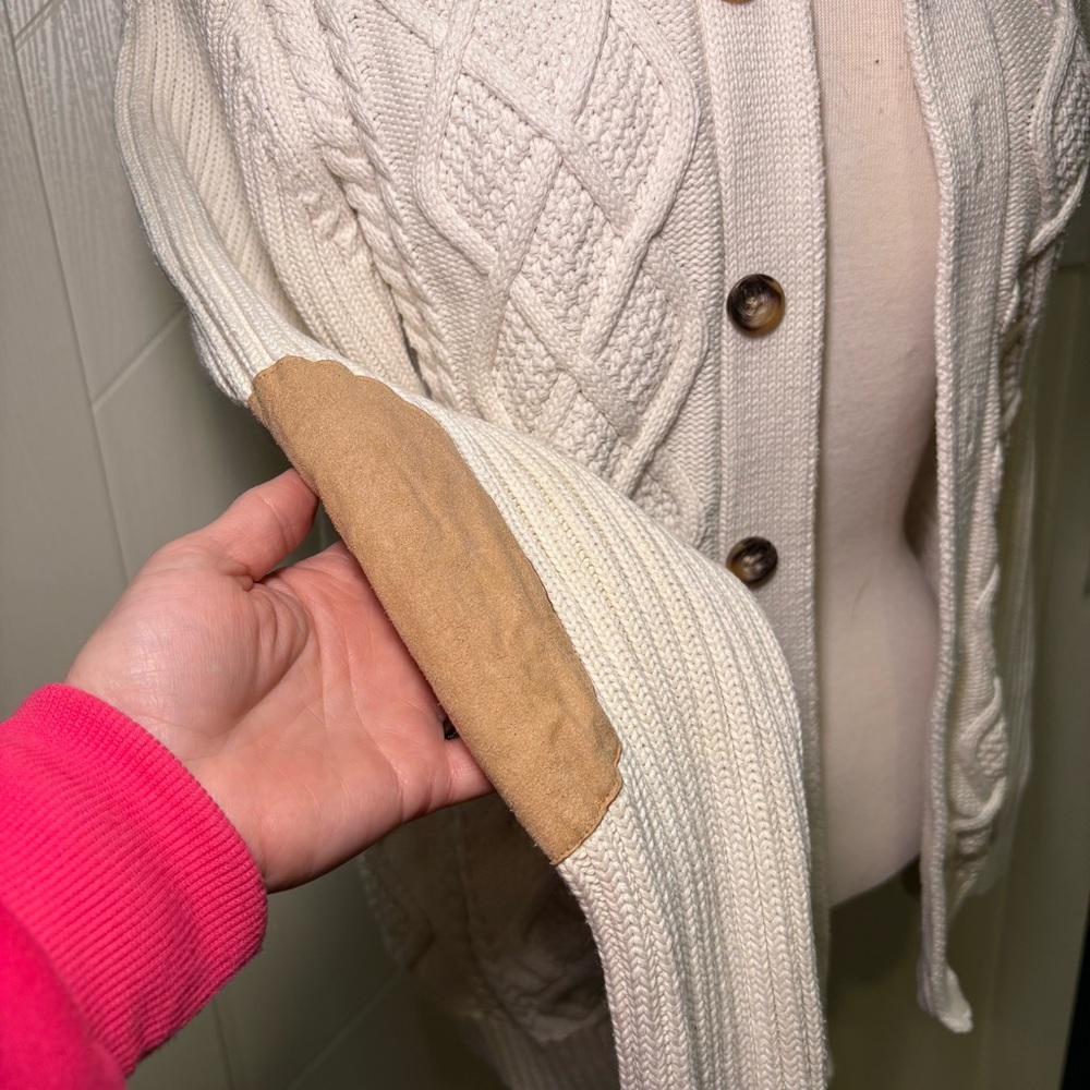 Swedish Cotton Cable‎ Knit Cardigan | heritage alpine sweater-Medium/ grandpa - Picture 8 of 16